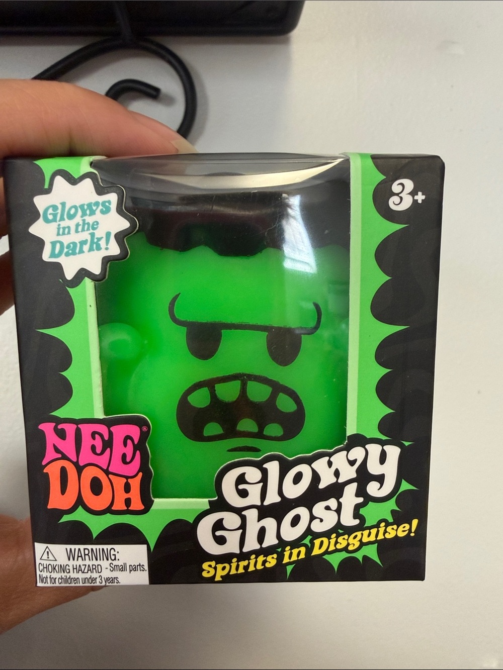 Glowy Ghost Glow-in-the-Dark Green Squeeze Toy